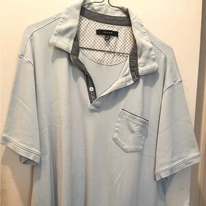 Tahari XXL men’s light blue polo shirt.